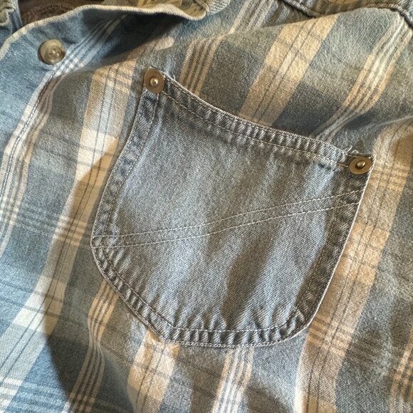 Oversized Vintage Plaid Long Sleeve Button Up by Andrew's Jeans - Picture 3 of 5